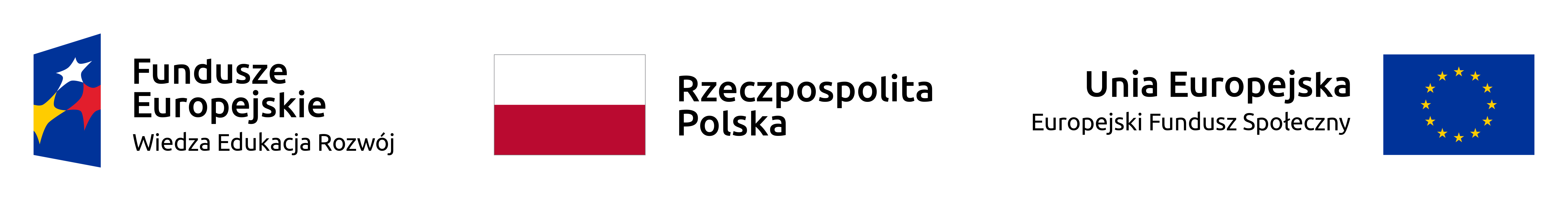 loga funduszy EU oraz flaga Polski 