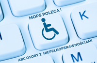 klawiatura z przyciskiem przedstawiającym ikonkę osoby z niepełnosprawnością 